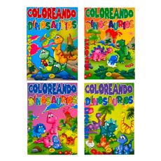 Libro-Coloreando-Dinosaurios-Con-Pegatinas-4-T-tulos-V-D-Distribuidores-1-351635138