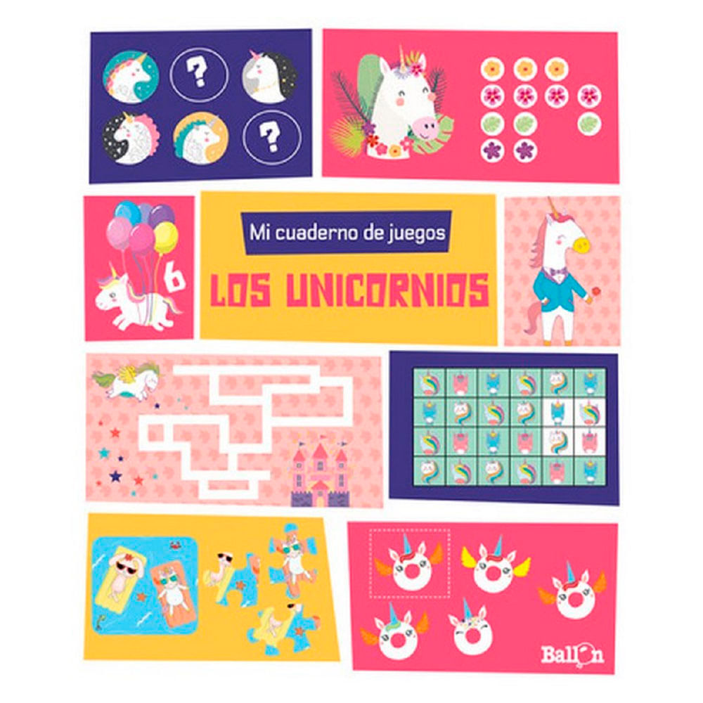 Libro Unicornios Mi Cuaderno de Juegos V&D Distribuidores