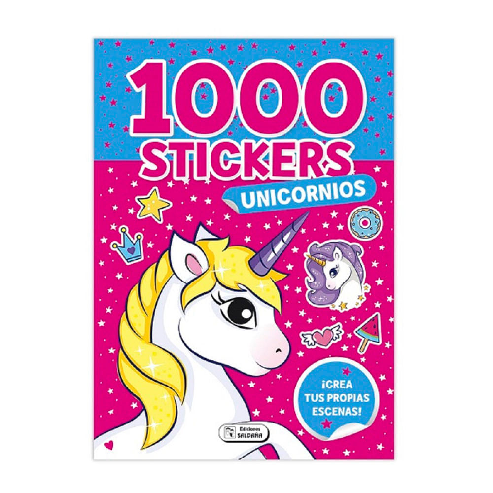 Libro 1000 Stickers Unicornios V&D Distribuidores