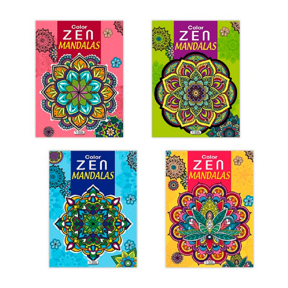 Libro Mándalas Color Zen 4 Títulos V&D Distribuidores
