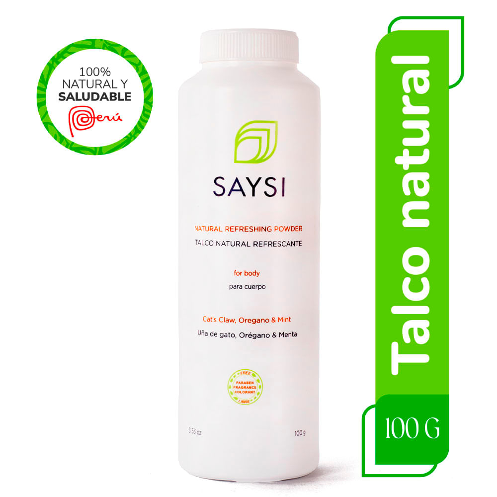 Talco Natural Saysi Refresca Menta 100g