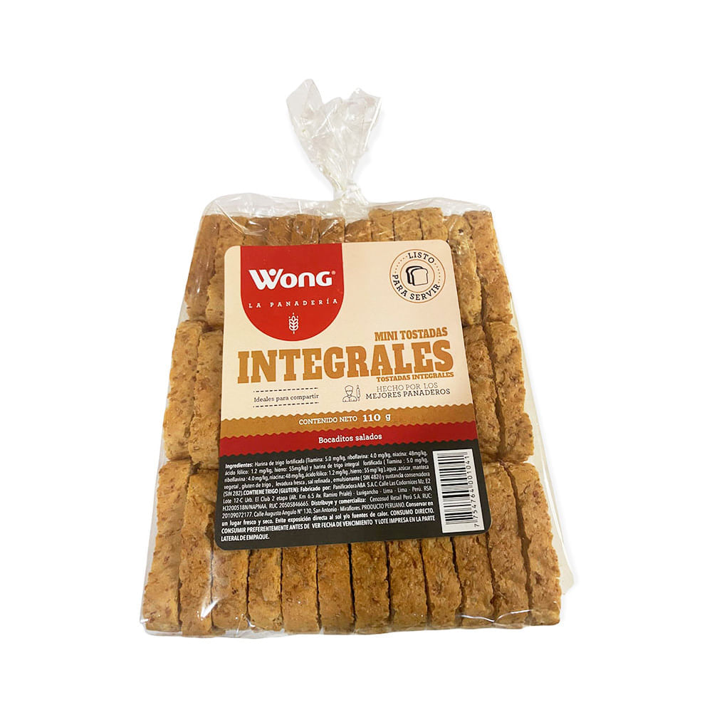 Mini Tostadas Integrales 36un