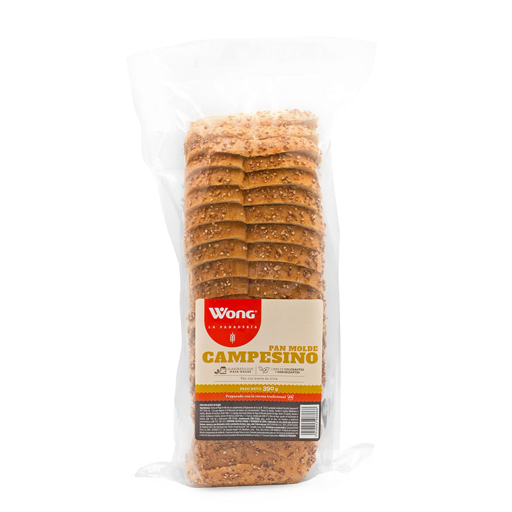 Pan de Molde Wong Campesino 390g
