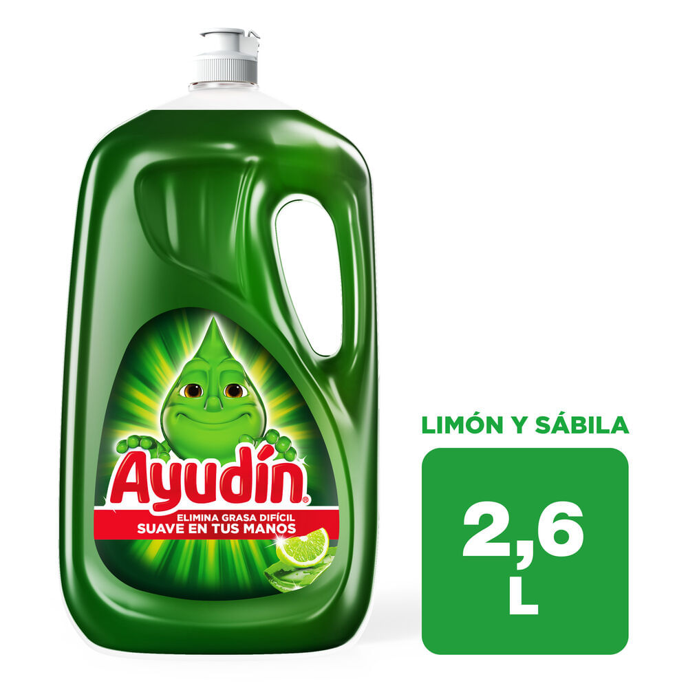 Lavavajilla Líquido AYUDIN Limón y Sábila 2600ml