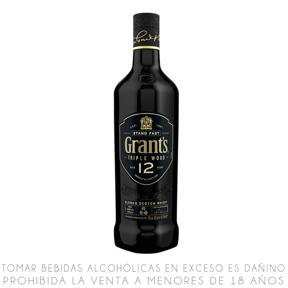 Whisky Grants Triple Wood 12 Años Botella 750ml