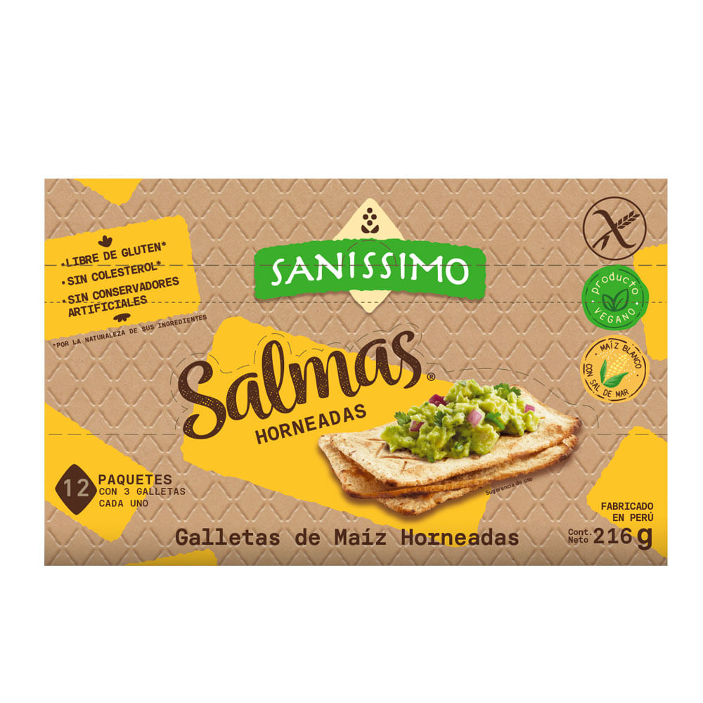 Twelvepack Galletas de Maíz Salmas Horneadas 18g