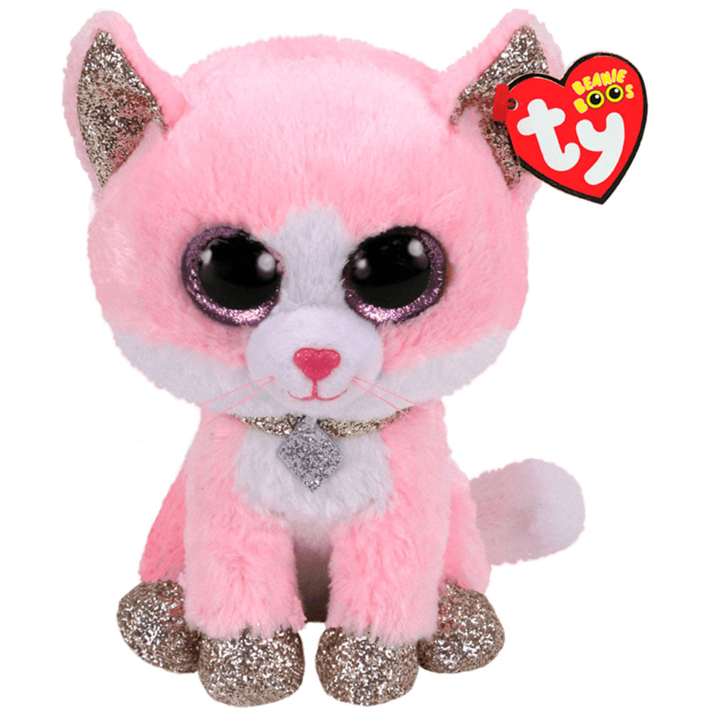Beanie Boos Fiona Gato Rosado Regular 36366 Ty