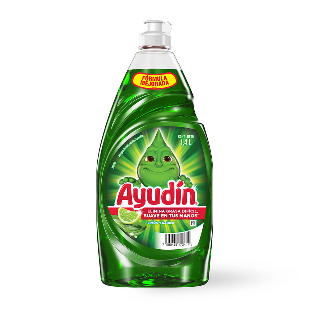 Lavavajillas Líquido Ayudín Limón y Sabila 1.4L