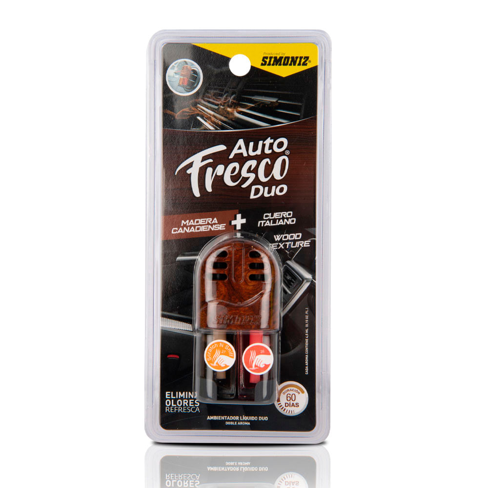 Ambientador Duo Simoniz Auto Fresco Madera 4.5 ml