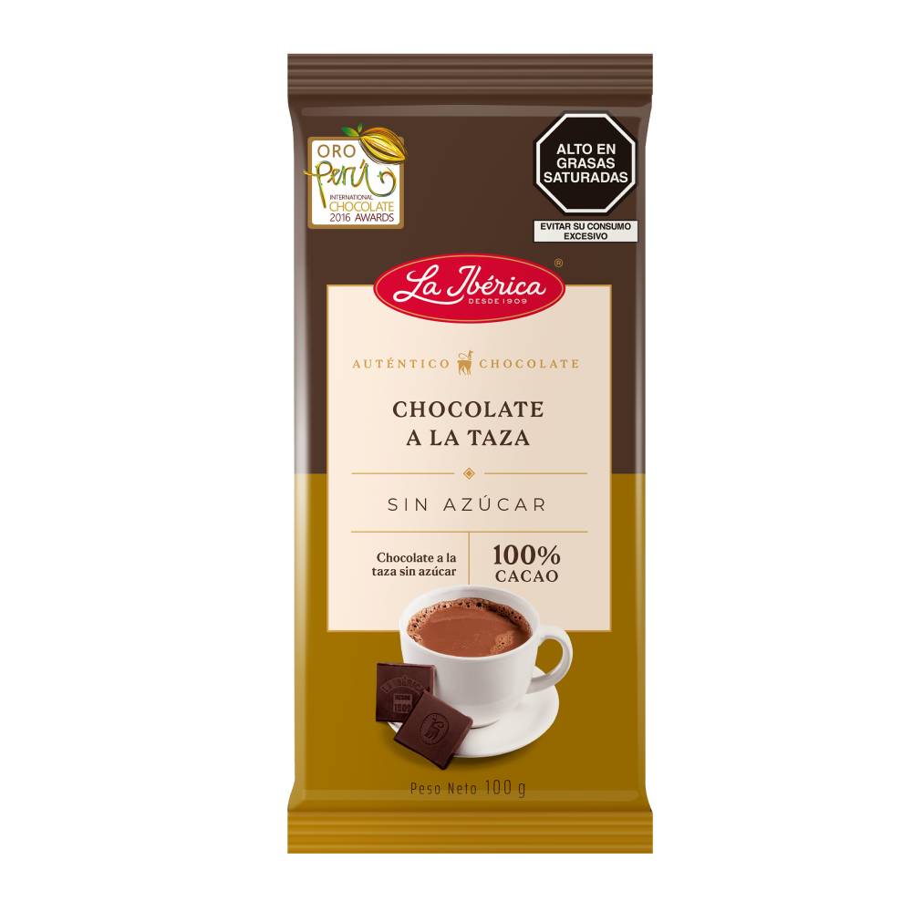 Chocolate para Taza Sin Azúcar La Ibérica 100g