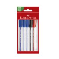 Bolígrafo Faber Castell Trilux 032 M 3 Azules 1 Rojo 1 Negro