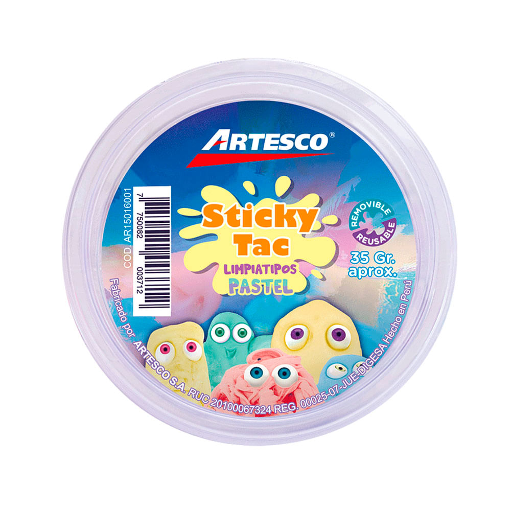 Limpiatipos Artesco Colores Pastel 35g