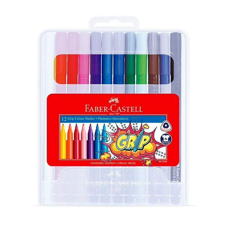 Marcador-Faber-Castell-Grip-Colour-Marker-12un-1-351663441 Marcador-Faber-Castell-Grip-Colour-Marker-12un-1-351663441