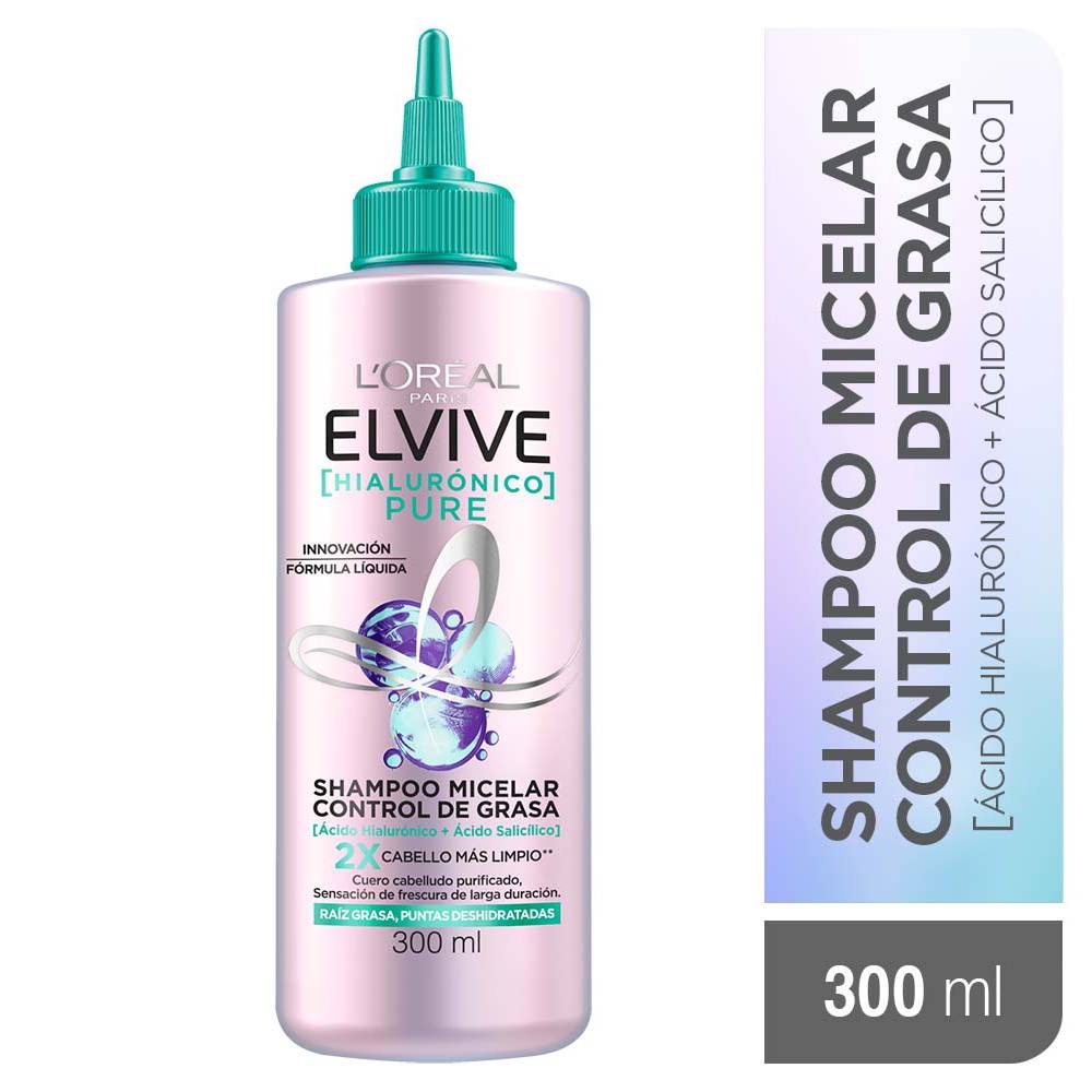 Shampoo Micelar Elvive Hialurónico Pure Micellar 300ml