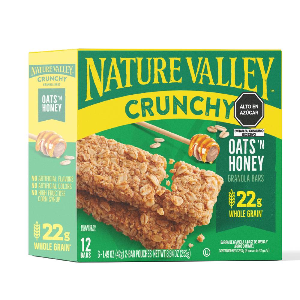 Barras de Granola Nature Valley Avena y Miel 12un