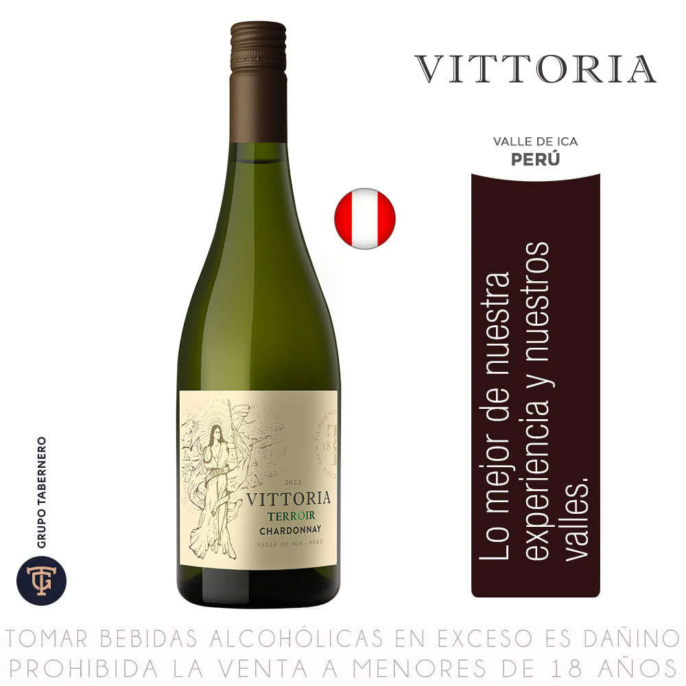 Vino Blanco Chardonnay Vittoria Botella 750ml