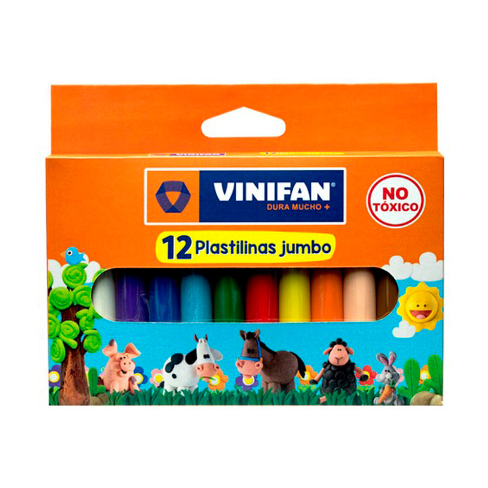 Plastilina Vinifan Jumbo Clásica 12un