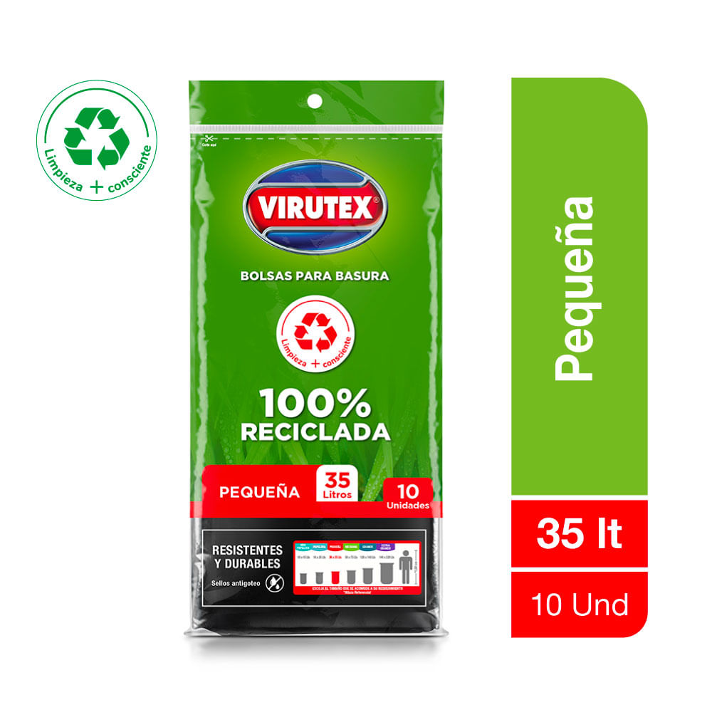 Bolsas para Basura Virutex 35L Pequeña 10un