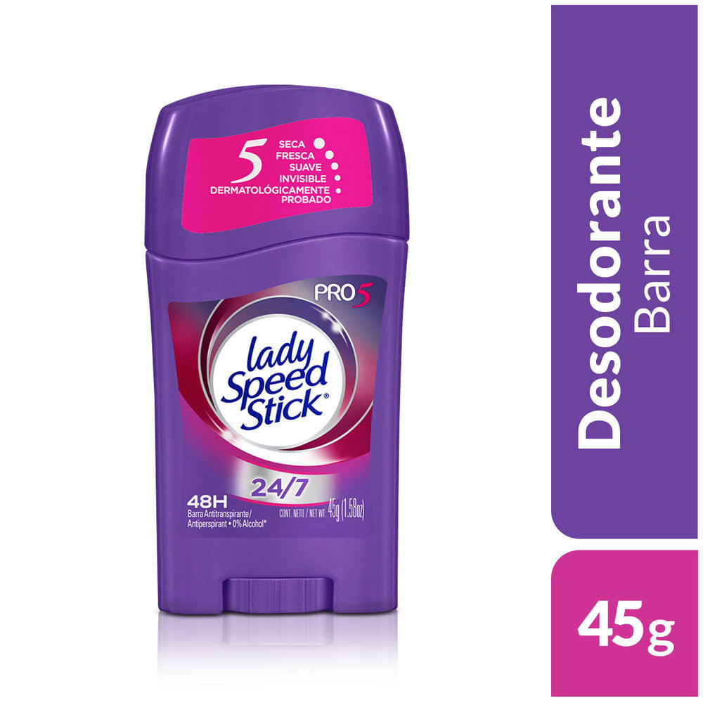 Desodorante en Barra Lady Speed Stick 24/7 Pro5 45g