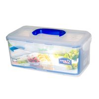Envase Locknlock Largo Rectangular 3 Divisiones 3.4L