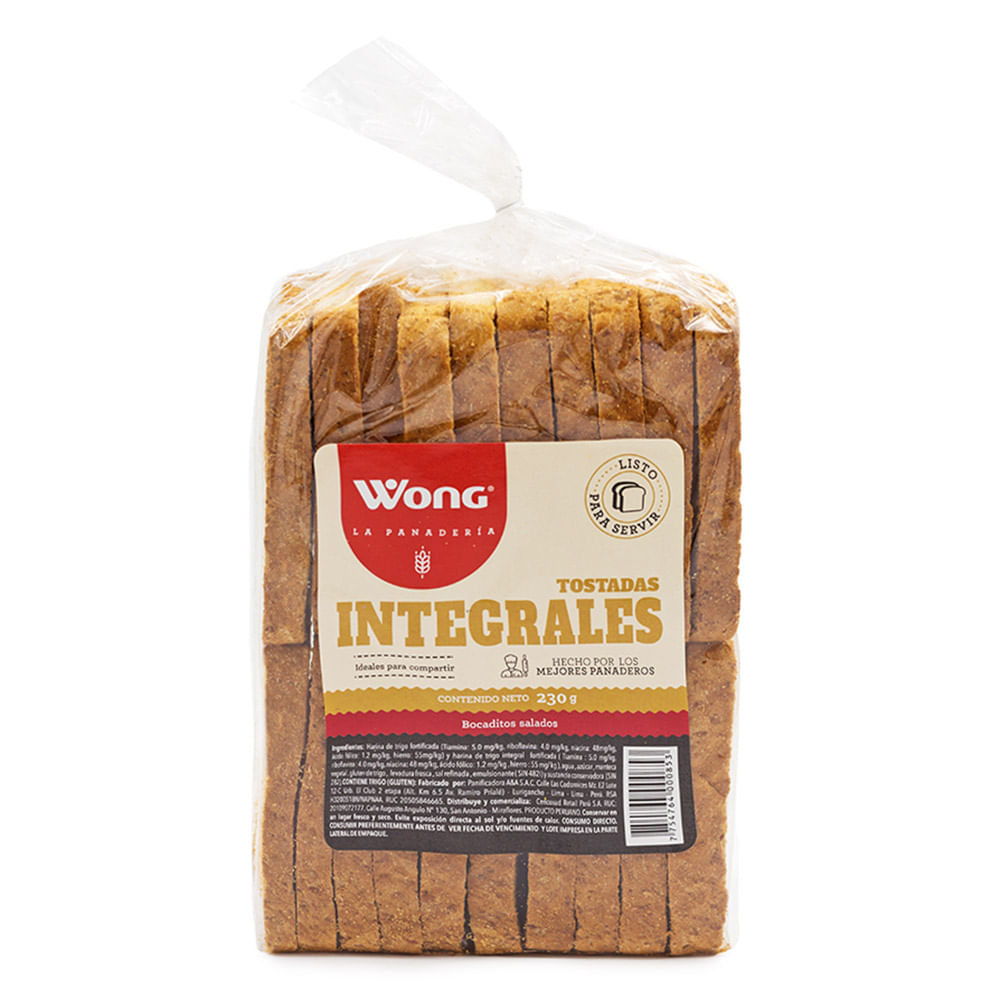 Tostadas Integrales 20un