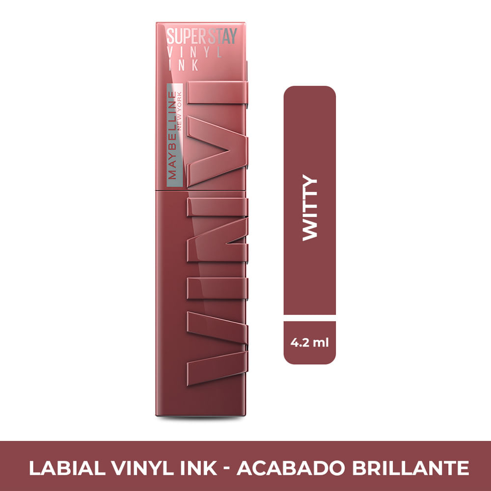 Labial Maybelline Vinyl Ink Brillante Witty