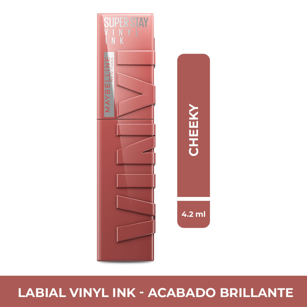 Labial Maybelline Vinyl Ink Brillante Cheeky