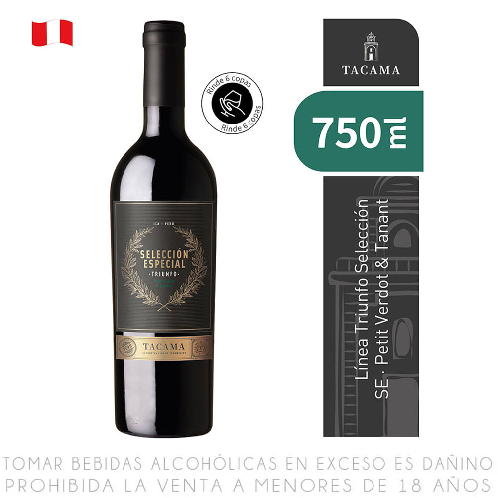 Vino Tinto Blend Tacama Selección Especial Triunfo Botella 750ml