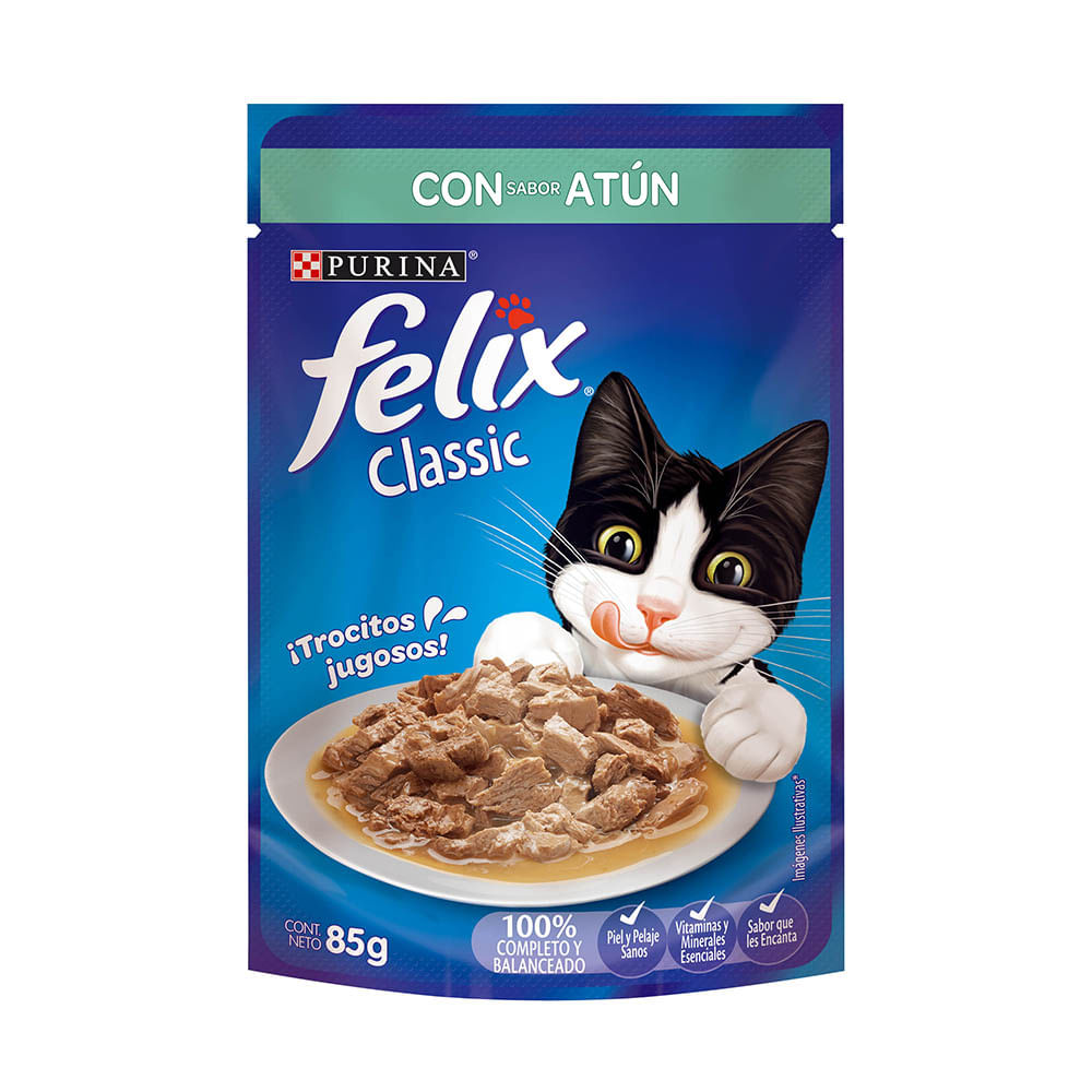 Felix Alimento Húmedo para Gatos Adultos Atún Doypack 85 g