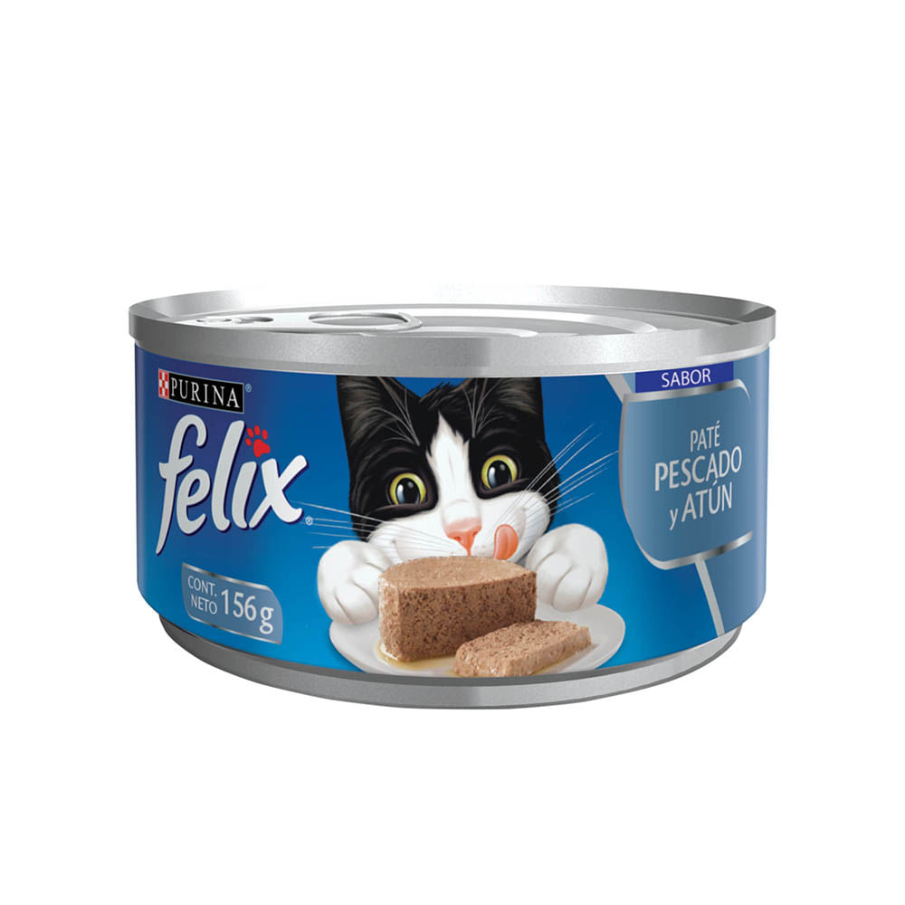 Felix Alimento Húmedo para Gatos Filetes de Pescado y Atún en Salsa Lata 156 gr