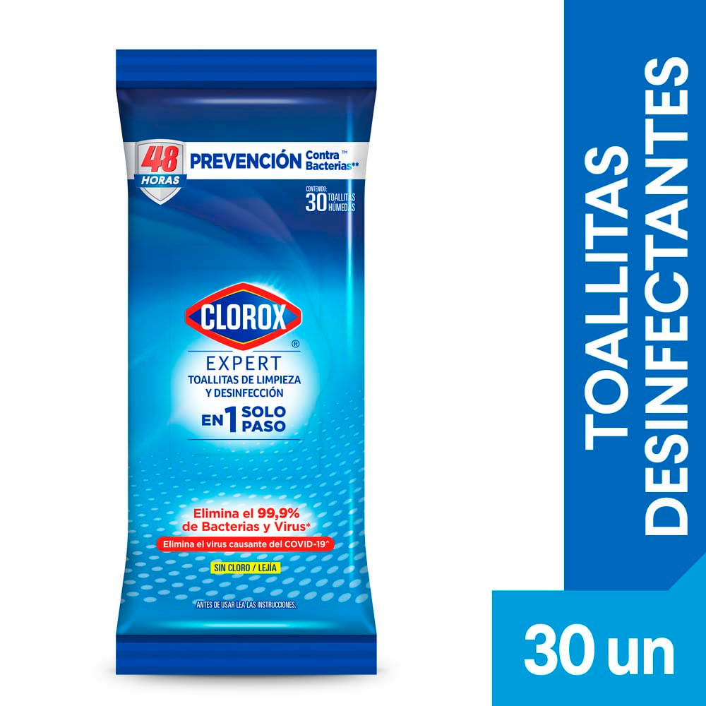 Toallitas Desinfectantes Clorox Expert 30un