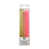 Velas Altas Marshall & Mason Rosado Gold Deluxe x16