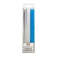 Velas Altas Marshall & Mason Azul Plateado x16