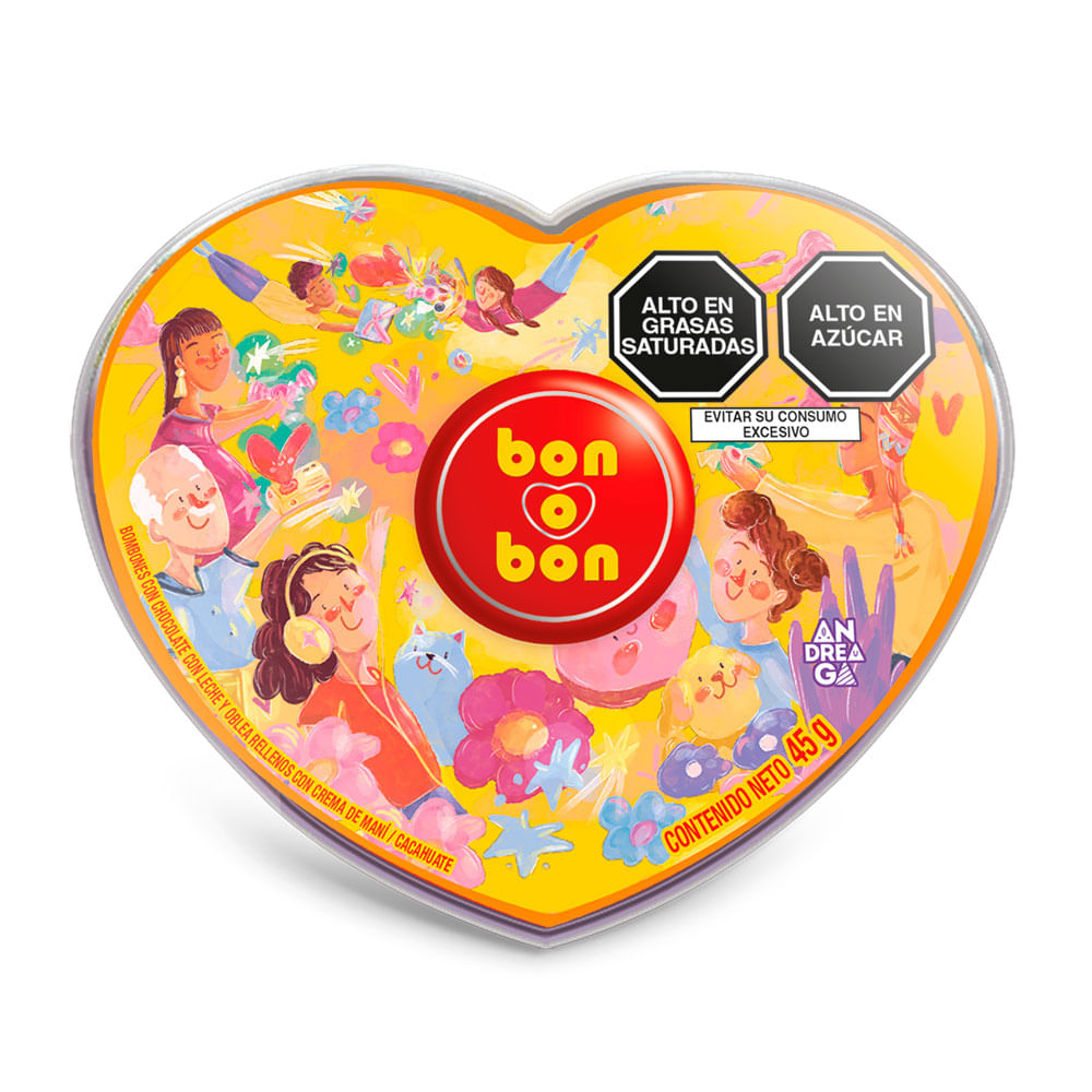 Bombones de Chocolate Bon o Bon Corazón 45g Surtido