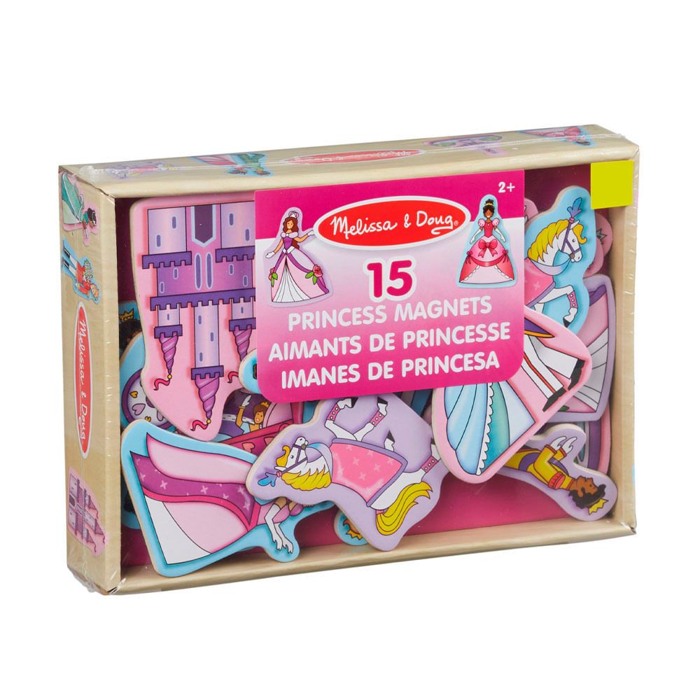 Imanes Pequeños Melissa&Doug Princesas de Madera 15 Piezas