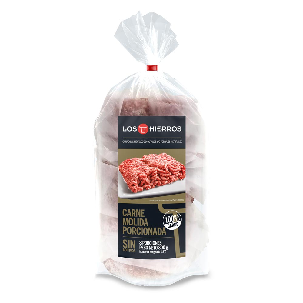 Carne Molida Porcionada Los Hierros 800g