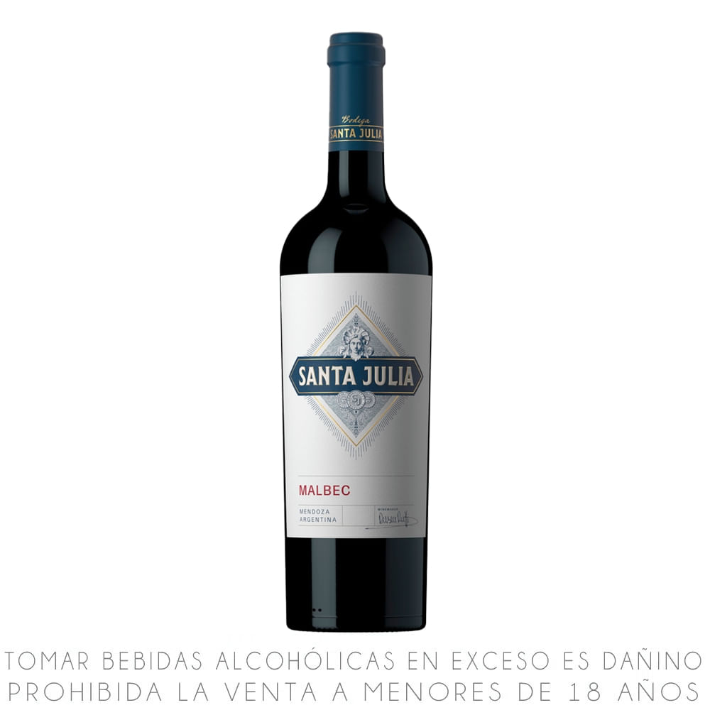 Vino Tinto Malbec Santa Julia Botella 750ml