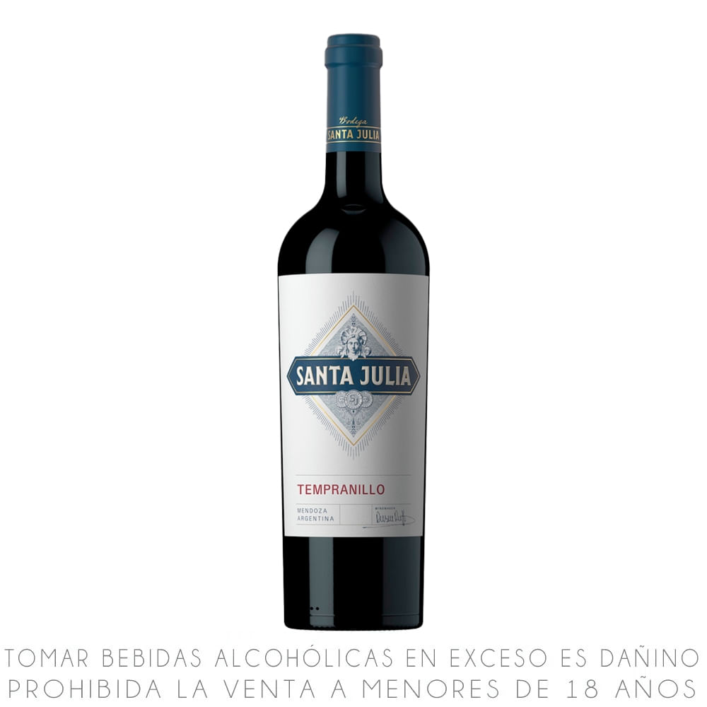 Vino Tinto Tempranillo Santa Julia Botella 750ml