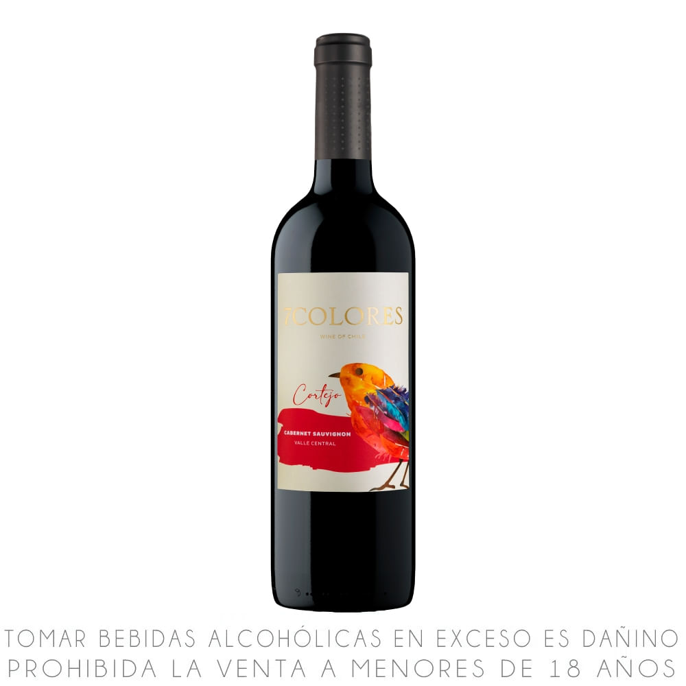 Vino Tinto Cabernet Sauvignon 7 Colores Botella 750ml