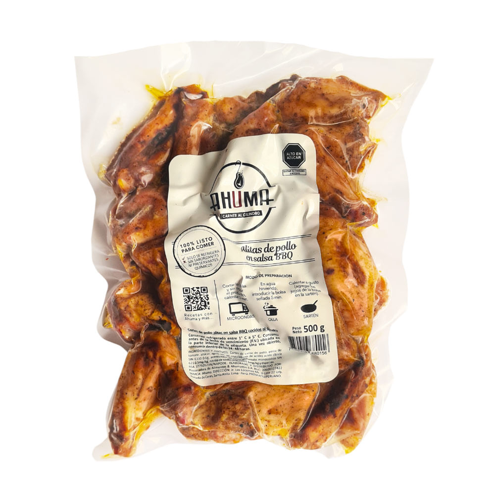 Alitas de Pollo en Salsa BBQ Ahuma 500g