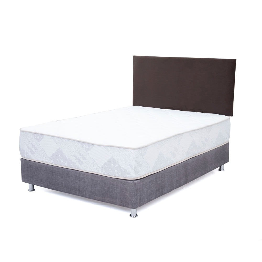 Cama Mia Pocket 2 Plazas + Cabecera + Almohada + Protector