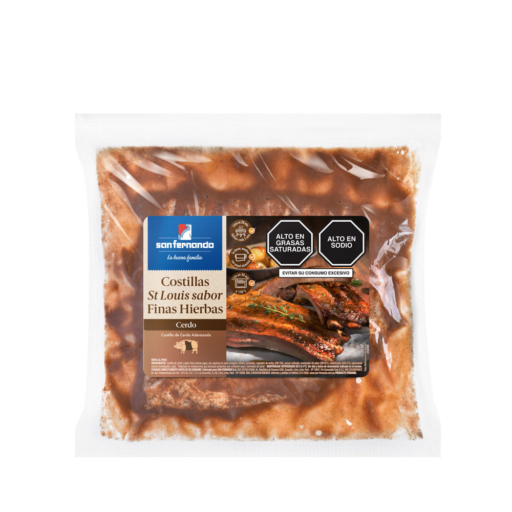 Costillas St Louis Finas Hierbas San Fernando x kg
