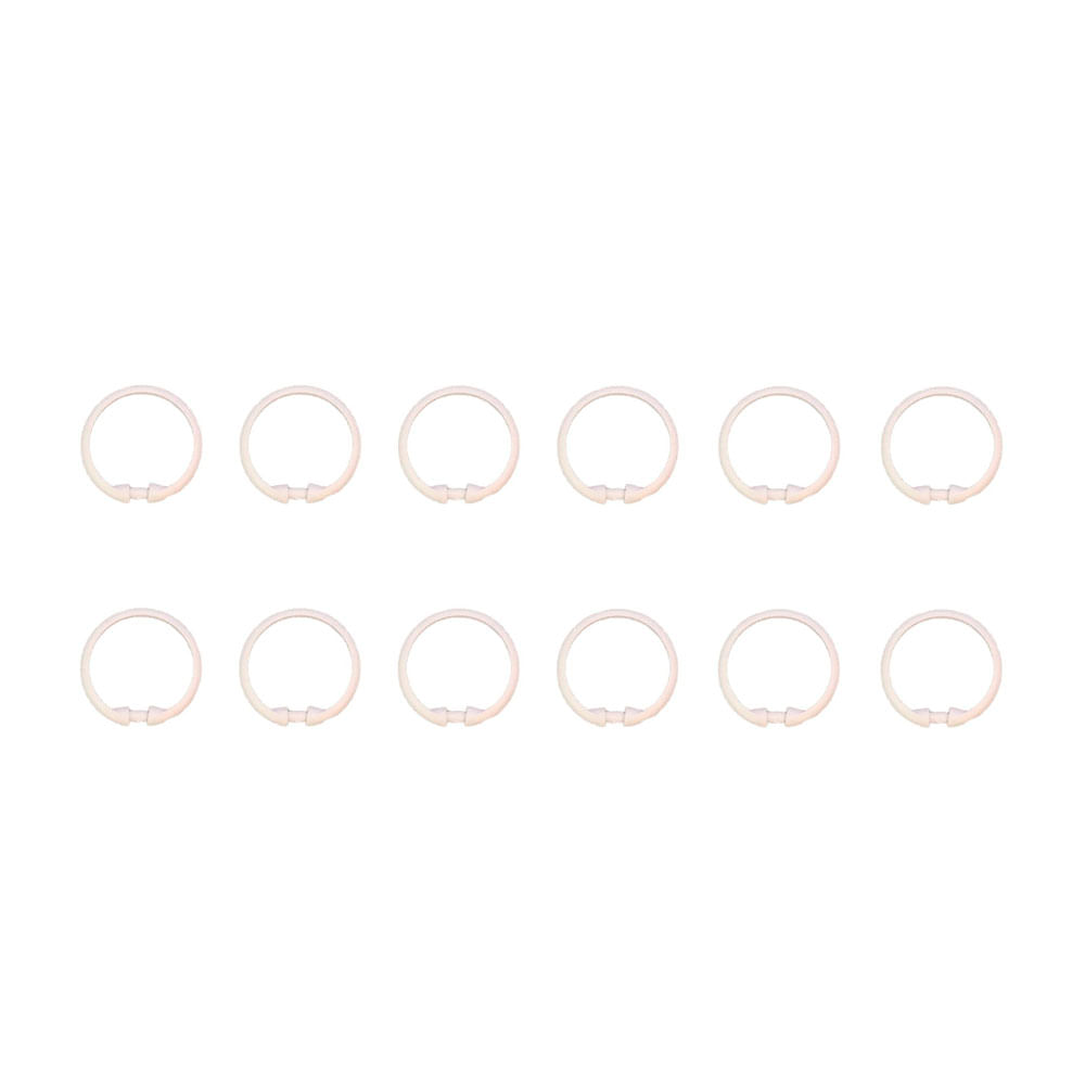 Set 12 Ganchos Cortina Plástico Surtido