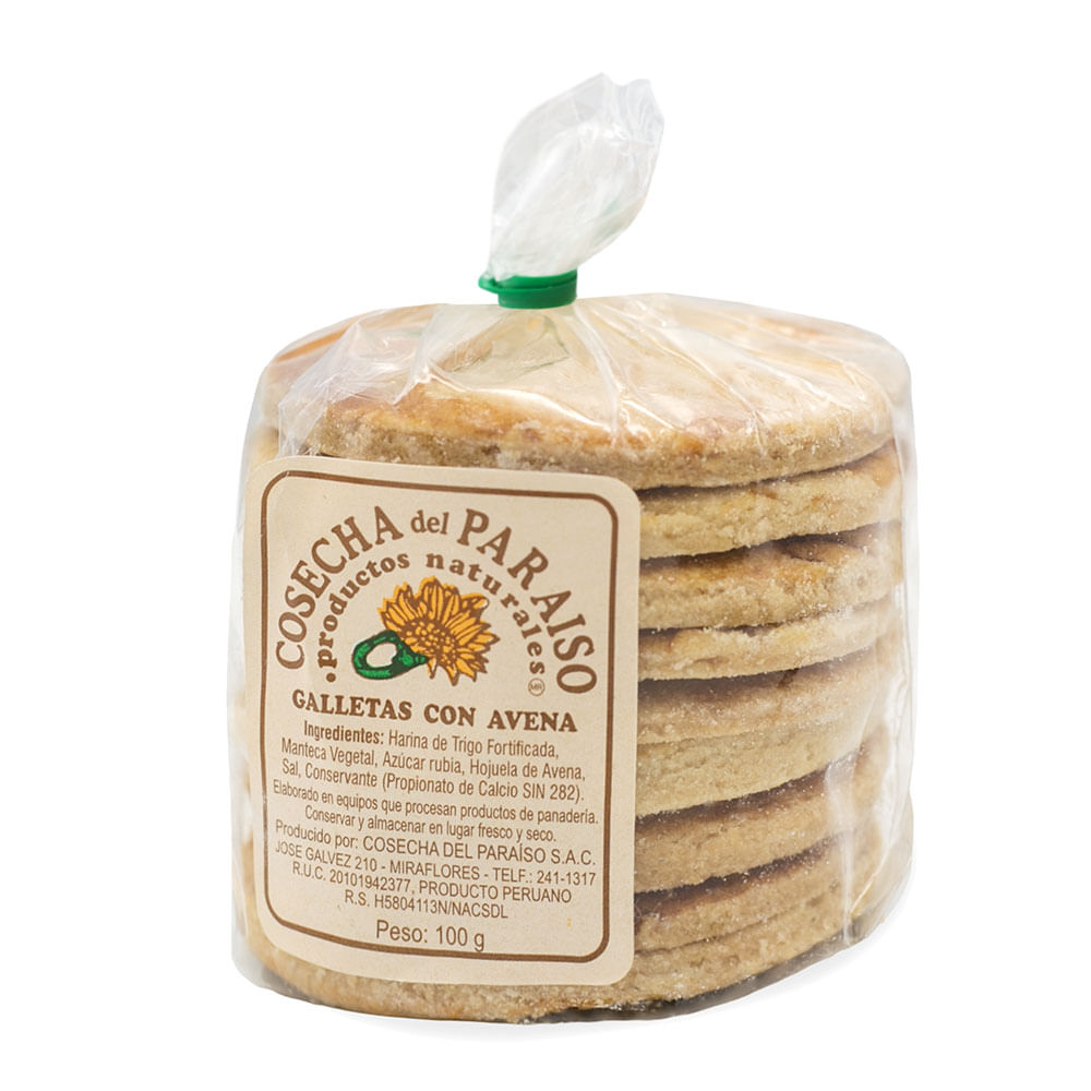 Galletas de Avena Cosecha del Paraíso 100g