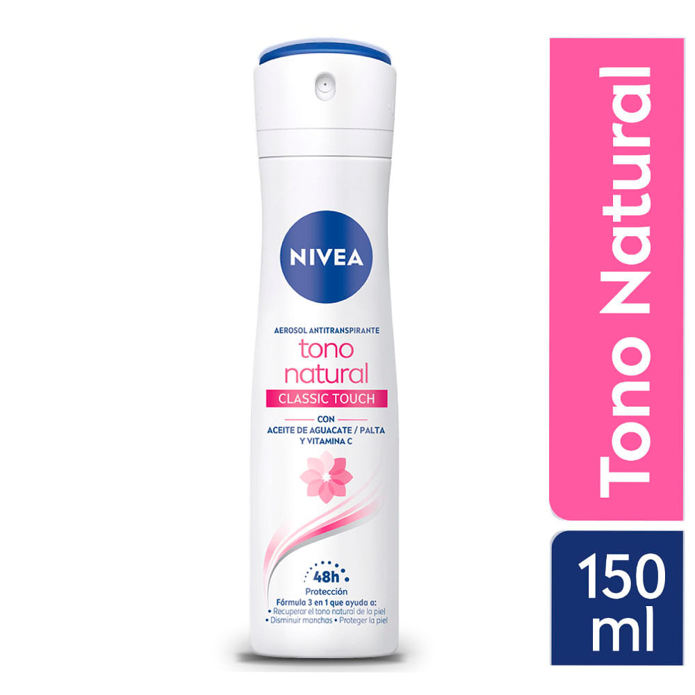 Antitranspirante en Aerosol Nivea Tono Natural Classic Touch 150ml