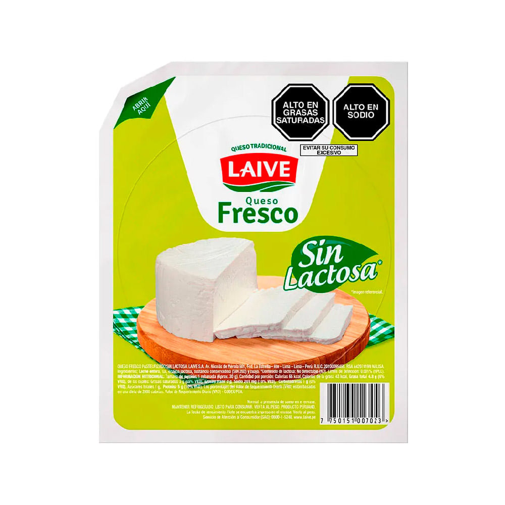 Queso Fresco Sin Lactosa Laive x kg