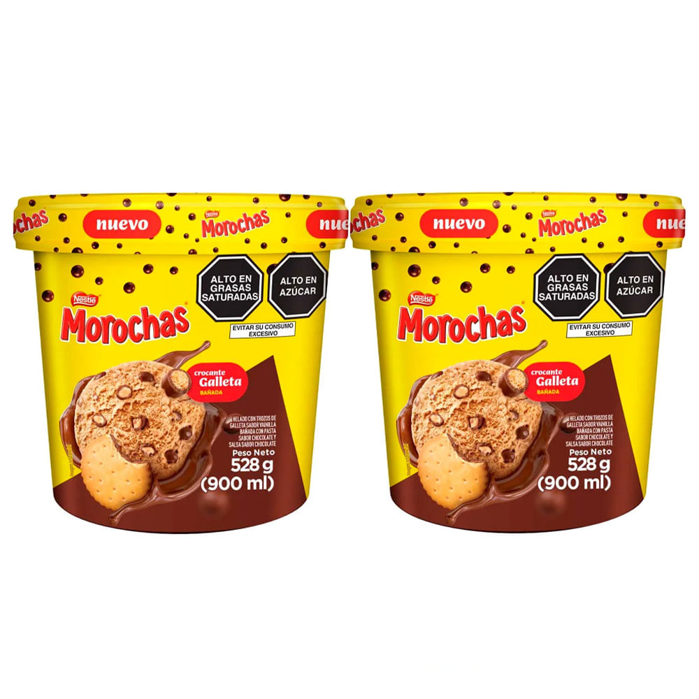 Twopack Helado de Crema Morochas 900ml