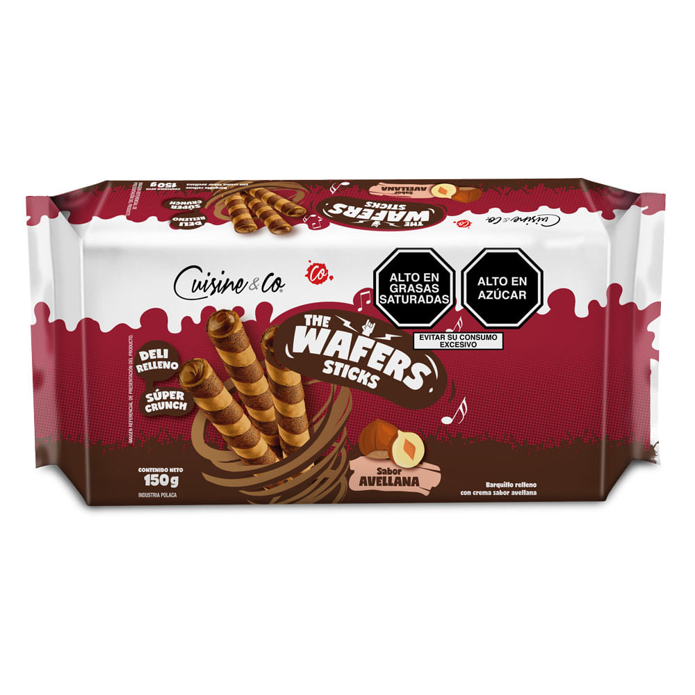 Wafer Stick Cuisine & Co Sabor Avellana 150g