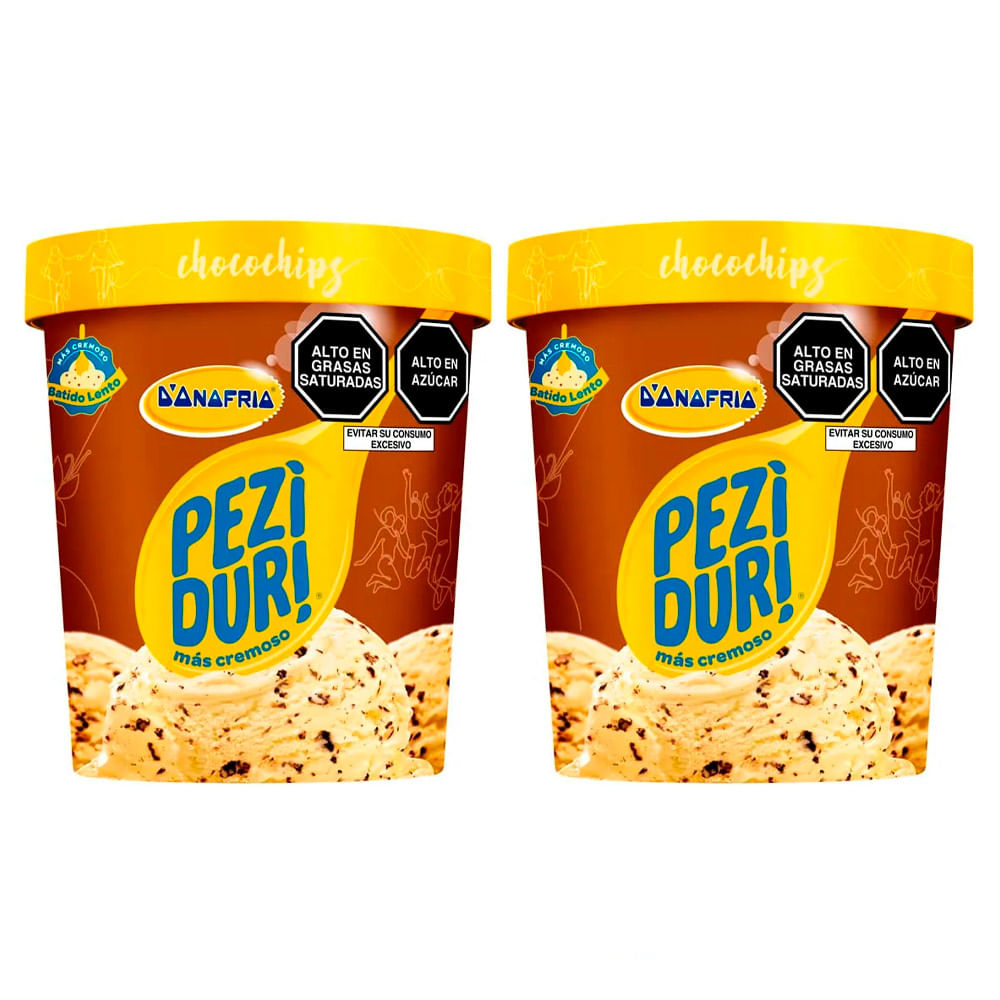 Twopack Helado de Crema Peziduri Chocochips 900ml