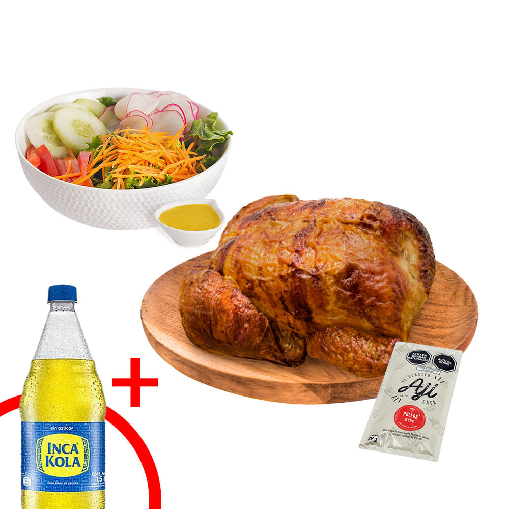 Pollo Rostizado + Ensalada + Gaseosa1.5L